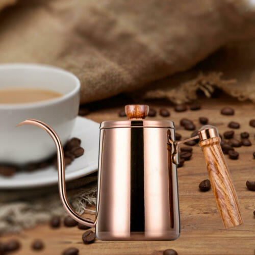 Thickened 304 Stainless Steel Wooden Handle Hand Brew Coffee Maker