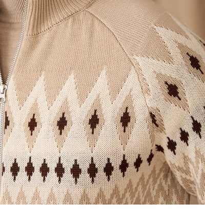 Wool Blend Ribbed Pattern Hemline Top