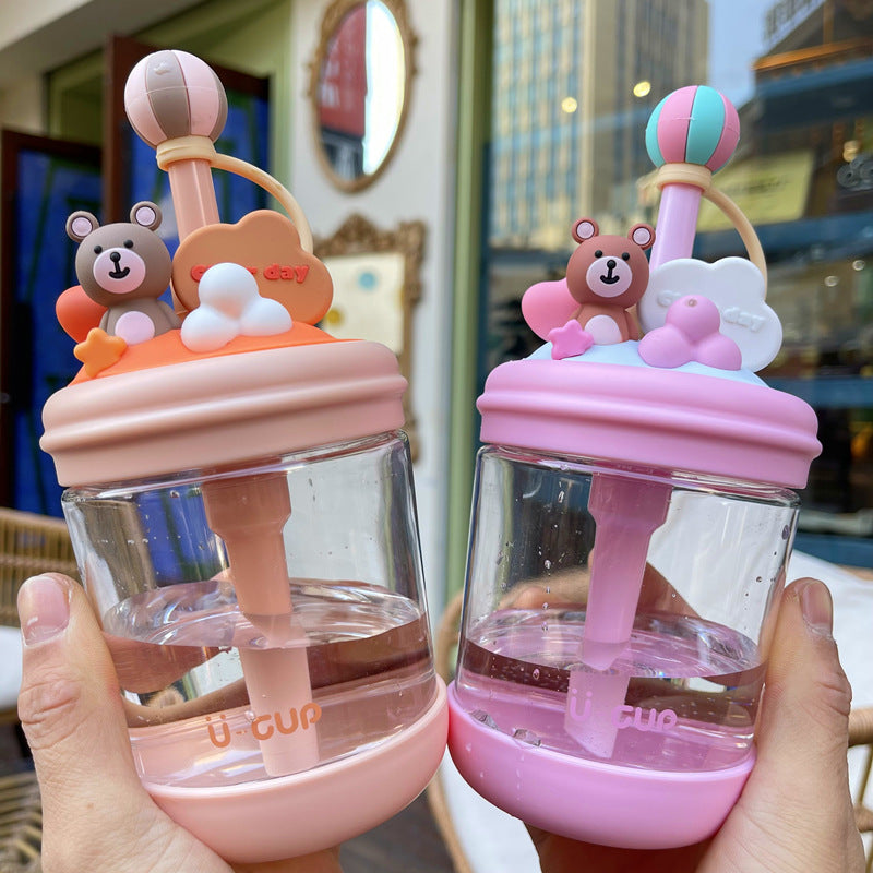 Bear Cold Brew Straw Cup Cartoon Tall Face