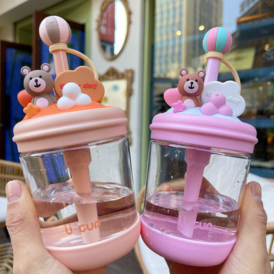 Bear Cold Brew Straw Cup Cartoon Tall Face