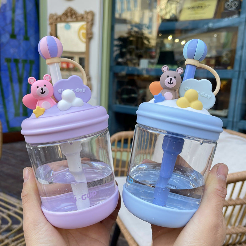 Bear Cold Brew Straw Cup Cartoon Tall Face