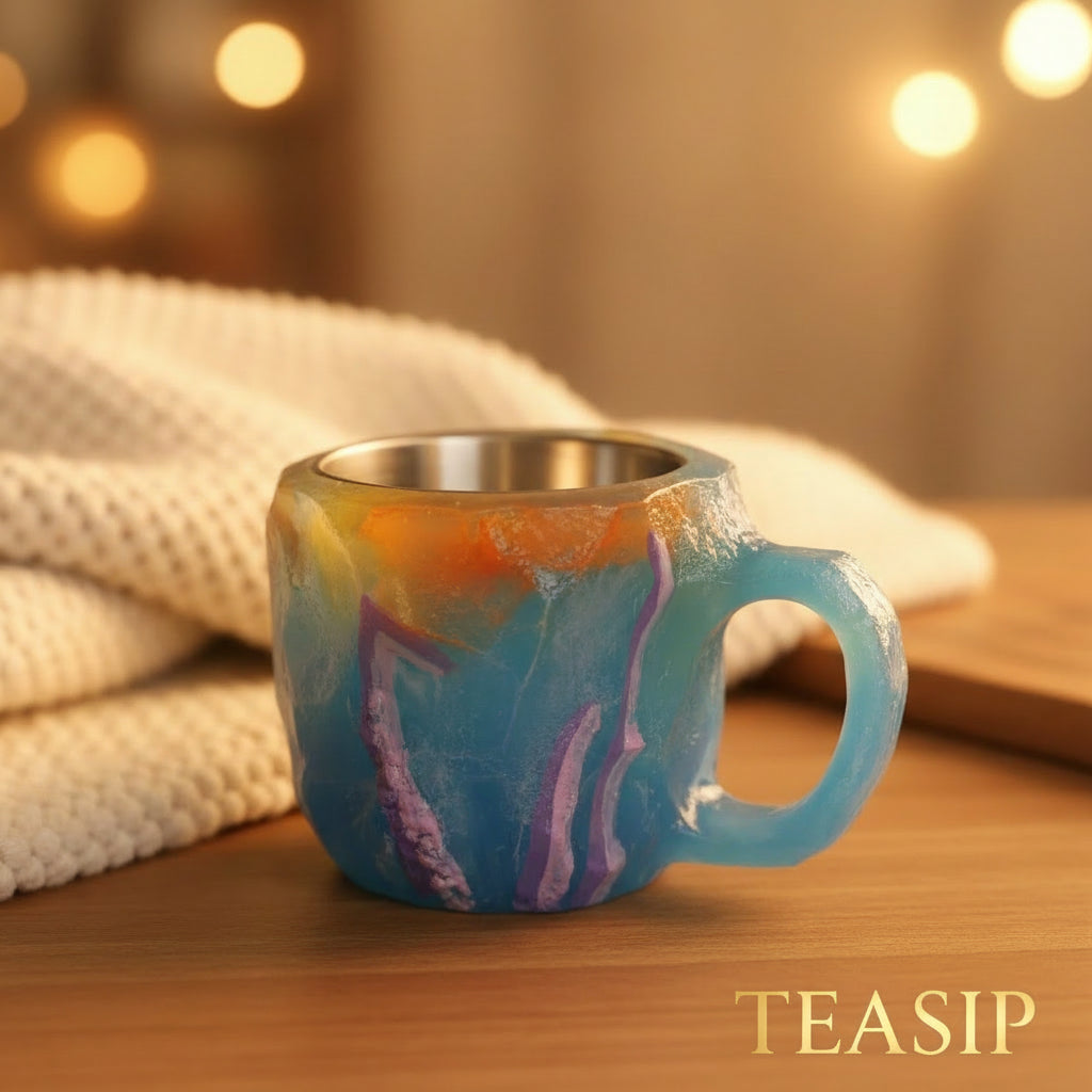Resin Mineral Crystal Coffee Mug