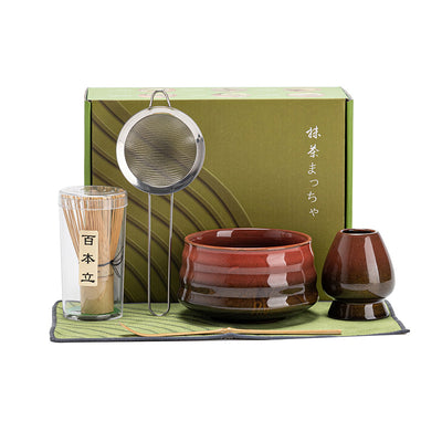 Japanese Style Kiln Roasted Matcha Mixer Set Matcha Couple Gift Teaware Set