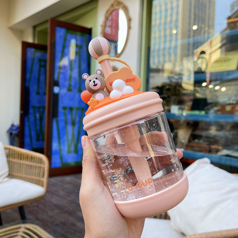 Bear Cold Brew Straw Cup Cartoon Tall Face