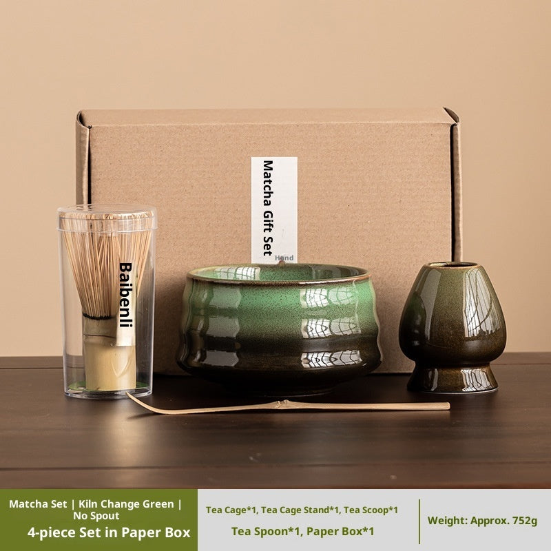 Japanese Style Kiln Roasted Matcha Mixer Set Matcha Couple Gift Teaware Set