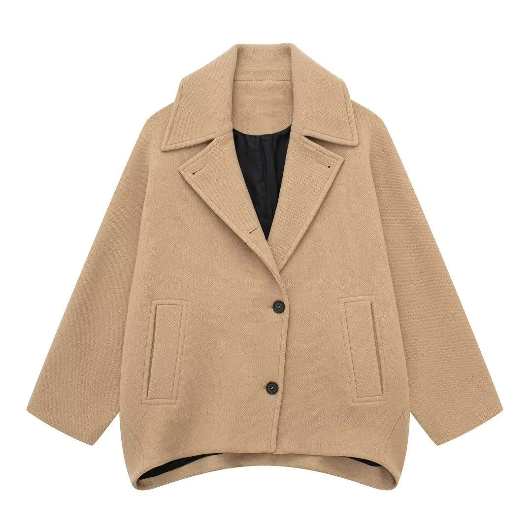 Ladies New Wool Blend Short Coat