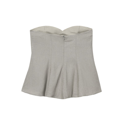 Fashion Simple Linen Blend Tube Top