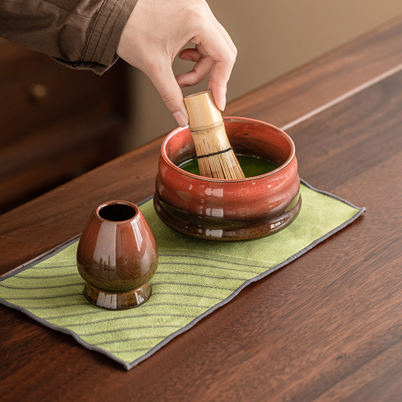Japanese Style Kiln Roasted Matcha Mixer Set Matcha Couple Gift Teaware Set