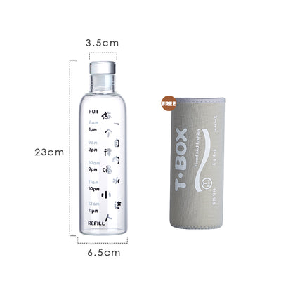 Cold Brew Coffee Glass Brew Bottle High Borosilicate Resistant Time Scale Cup Set