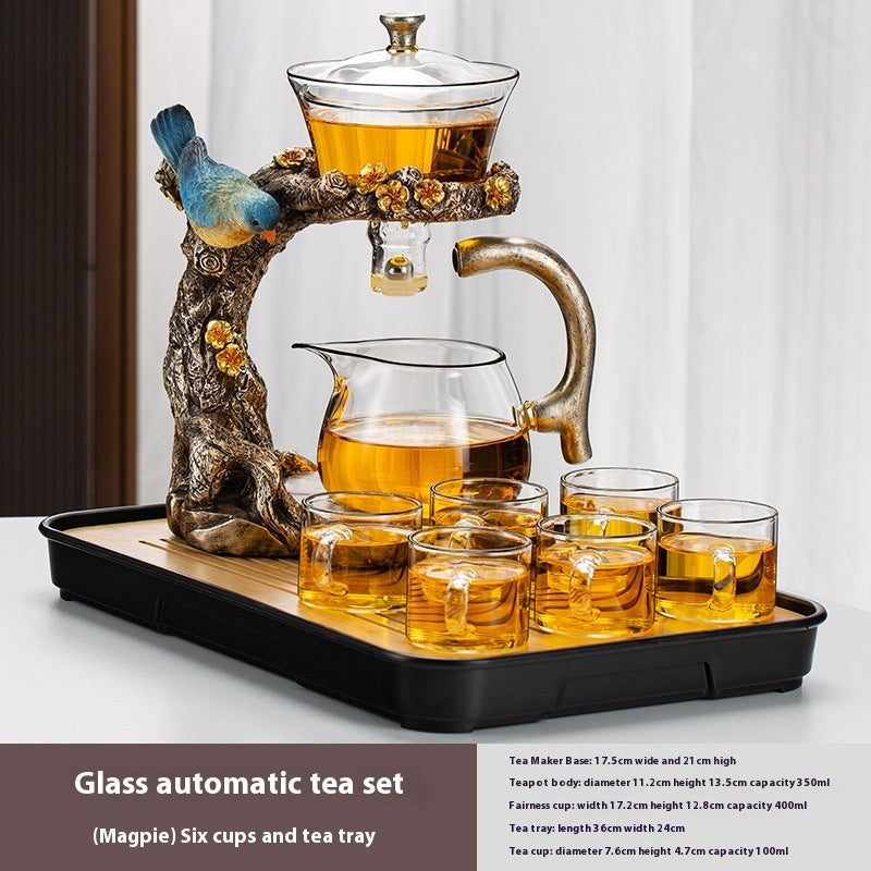 Semi-Automatic Teaware Suit Magnetic Suction Glass Tea Maker