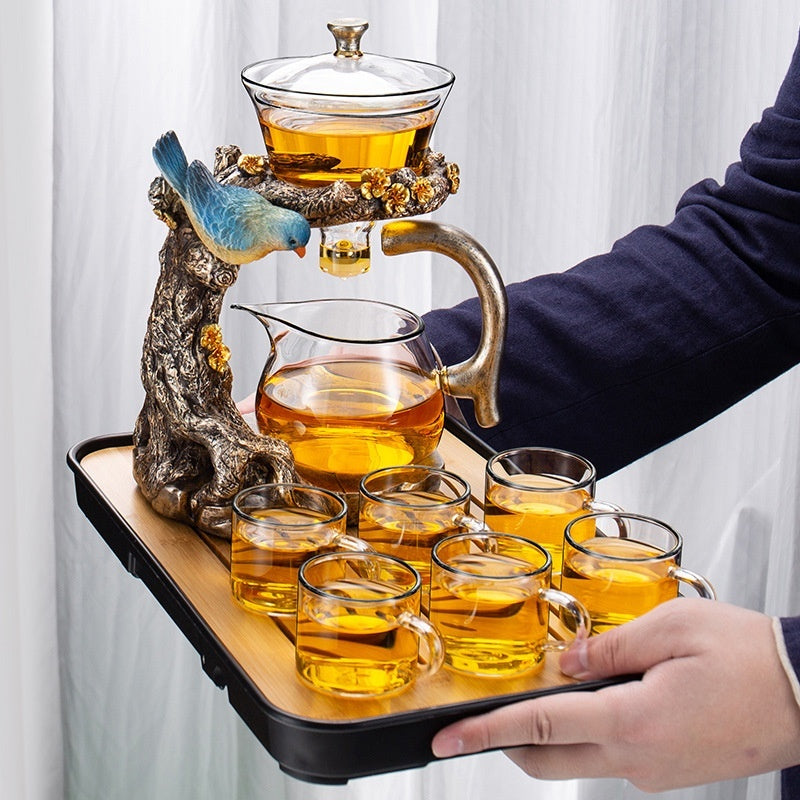 Semi-Automatic Teaware Suit Magnetic Suction Glass Tea Maker