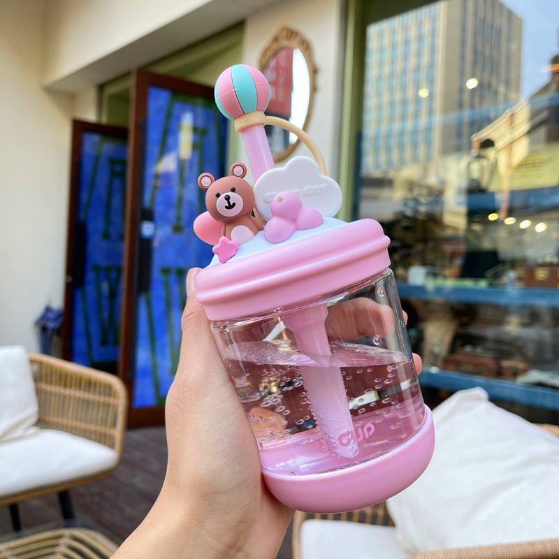 Bear Cold Brew Straw Cup Cartoon Tall Face