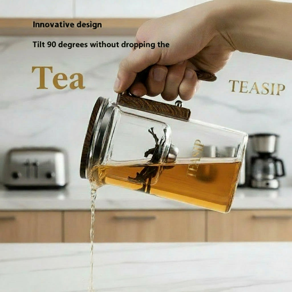 Premium Glass Teapot with Magnetic Infuser for Perfect Loose Leaf Tea Brewing