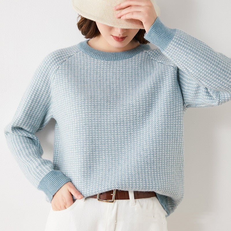 Thick Knitted Sweater Modal Wool Blend