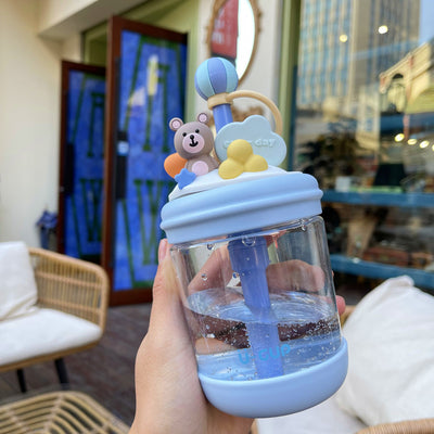 Bear Cold Brew Straw Cup Cartoon Tall Face