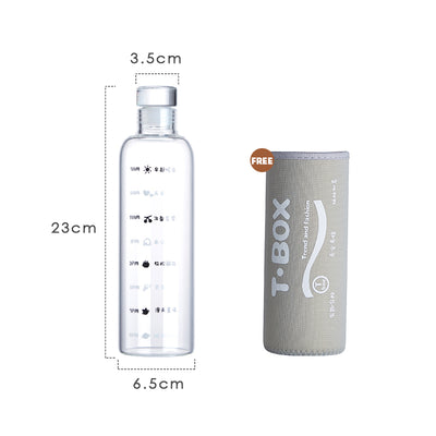 Cold Brew Coffee Glass Brew Bottle High Borosilicate Resistant Time Scale Cup Set