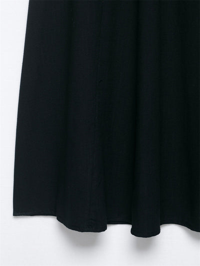 Belt Linen Blend Midi Skirt Skirt