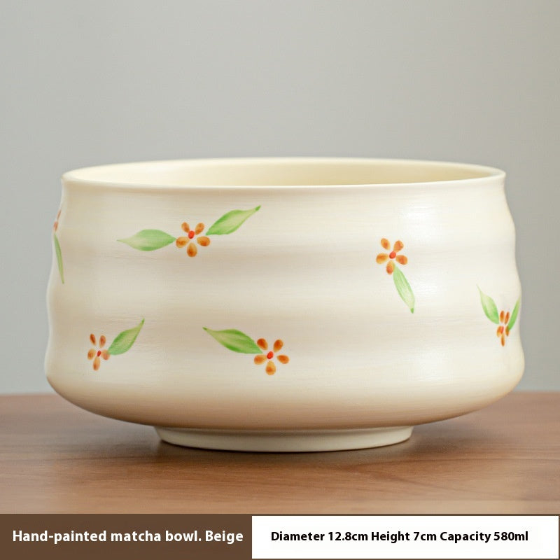 Hand-painted Matcha Bowl Ceramic Teaware Accessories Tea Art Tools